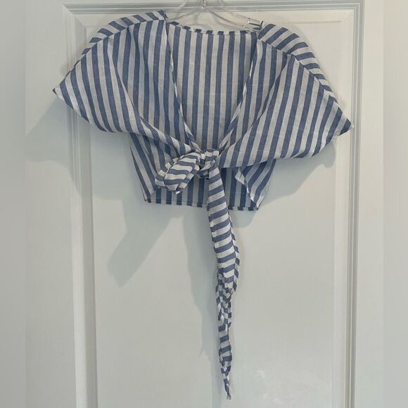EUC Nautical Set Top and Shorts Sz. XS Blue and White Stripes - Picture 1 of 6